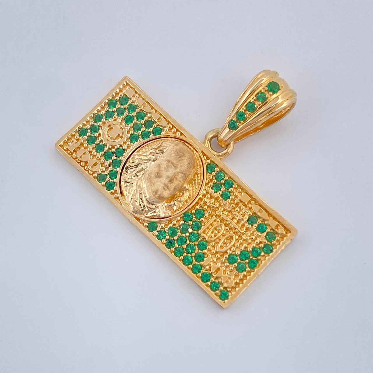 Dije One Dólar 3.45gr / 1 in / Dos Oros Amarillo Blanco 18K &
