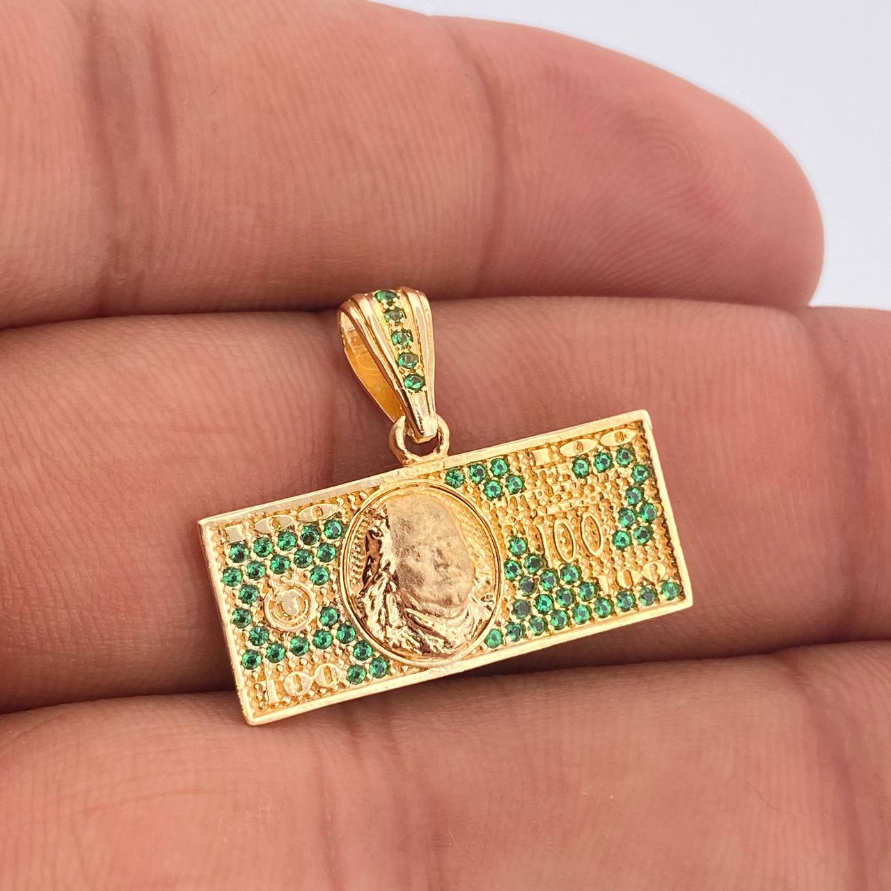 Dije One Dólar 3.45gr / 1 in / Dos Oros Amarillo Blanco 18K &