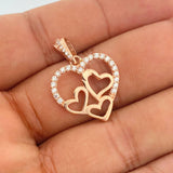 Dije Corazones 3.15gr / 1 in / Oro Rosa 18K &