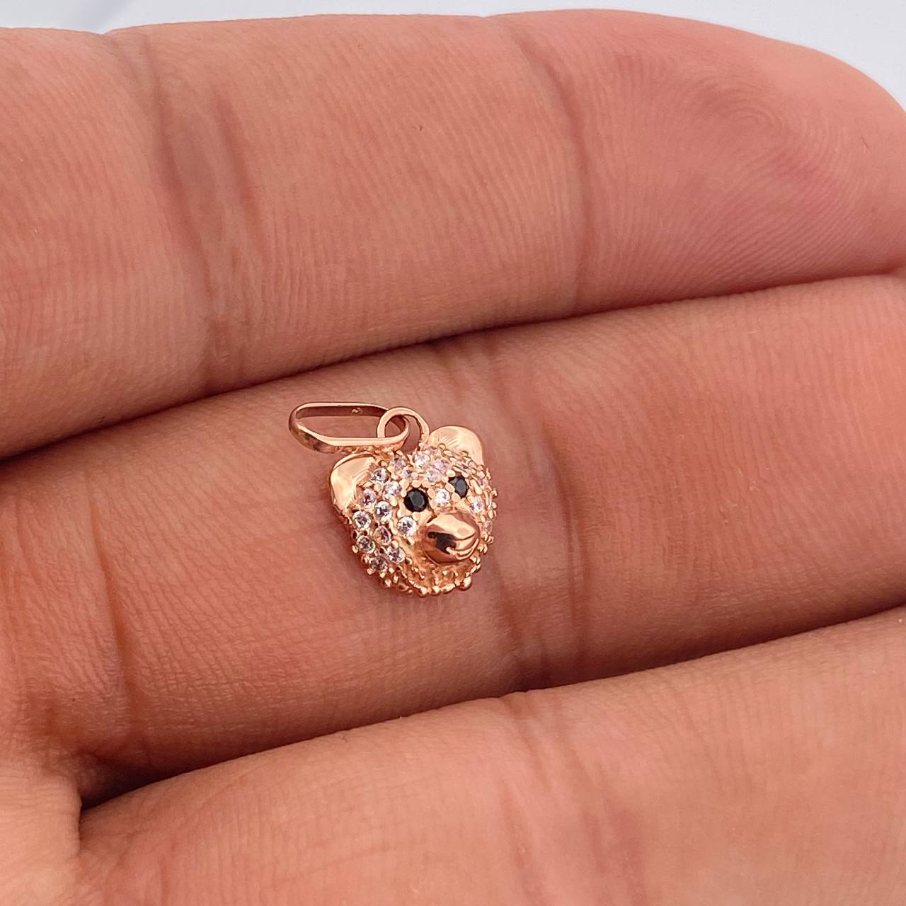 Dije Oso 1.1gr / 3/4 in / Oro Rosa 18K &