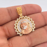 Dije Rostro Cristo 8.3gr / 1 1/2 in / Tres Oros 18K &