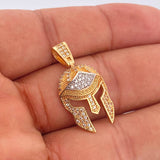 Dije Gladiador 3.35gr / 1 1/4 in / Dos Oros Amarillo Blanco 18K &