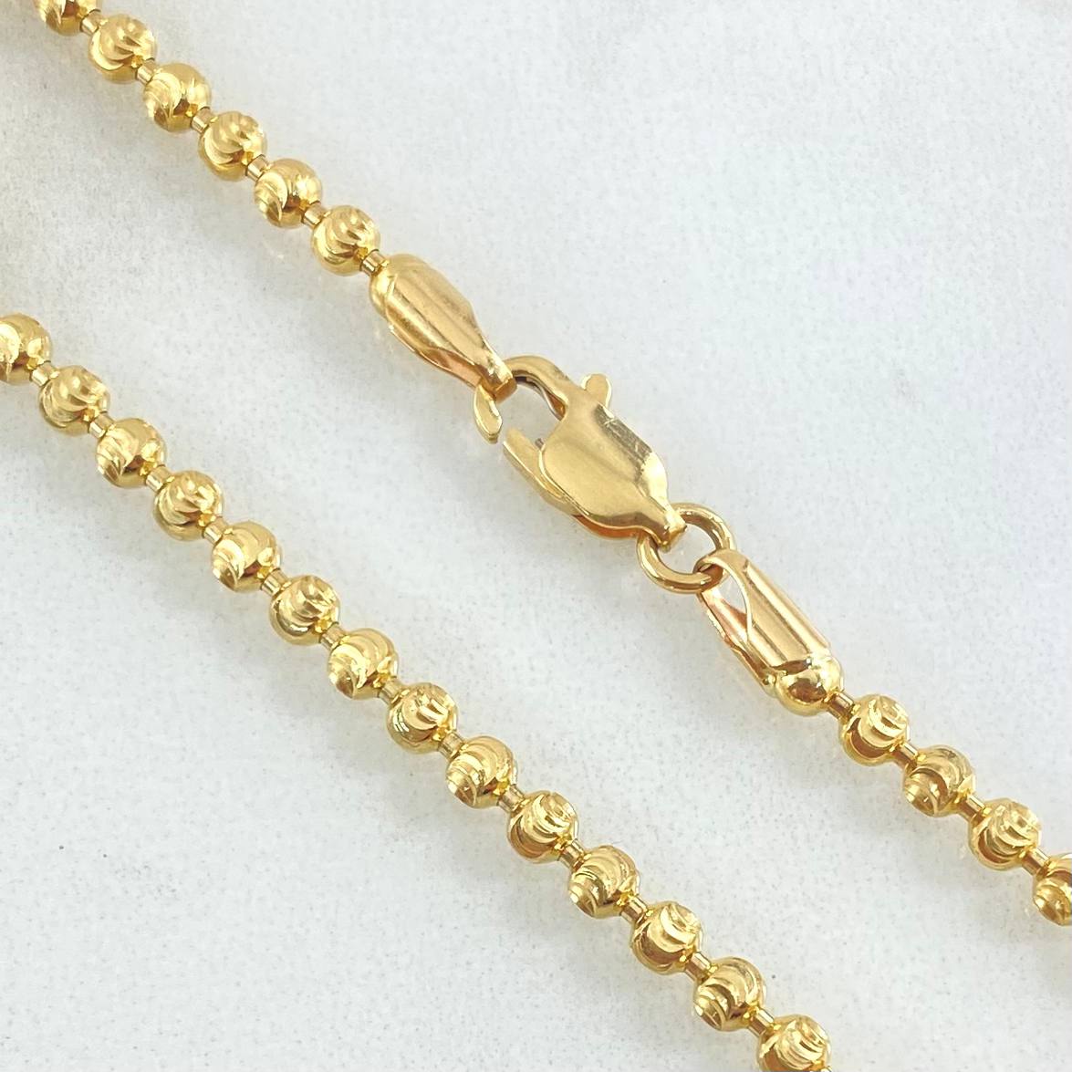 Cadena Militar Media Luna 17.1gr / 50cm / Nac.Esp. Oro 18K *