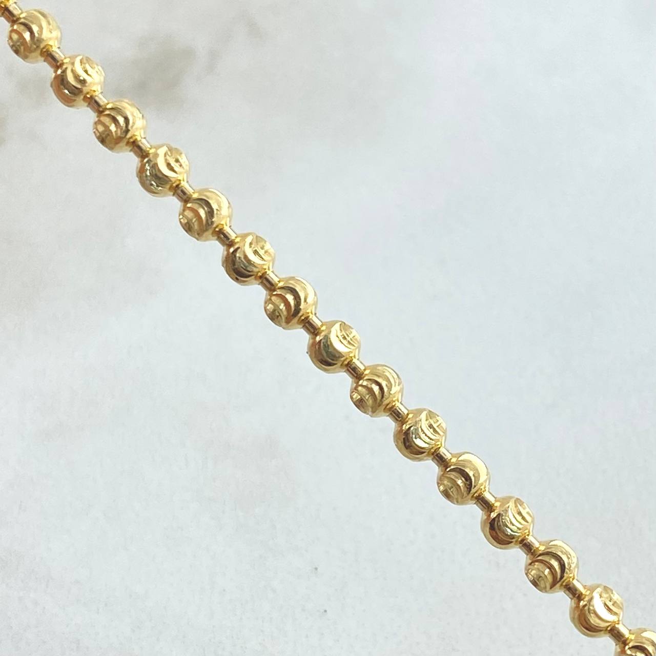 Cadena Militar Media Luna 17.1gr / 50cm / Nac.Esp. Oro 18K *