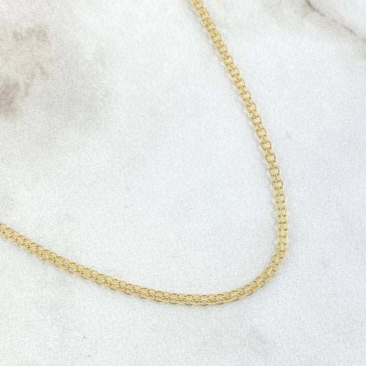 Cadena China 2.45gr / 17 3/4 in / 1.5mm Oro Amarillo +1 18K *
