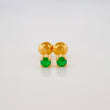 Stud Earrings Four Prongs Emeralds 17 Pts 0.7 g / in / 2.8 mm Yellow Gold 18K