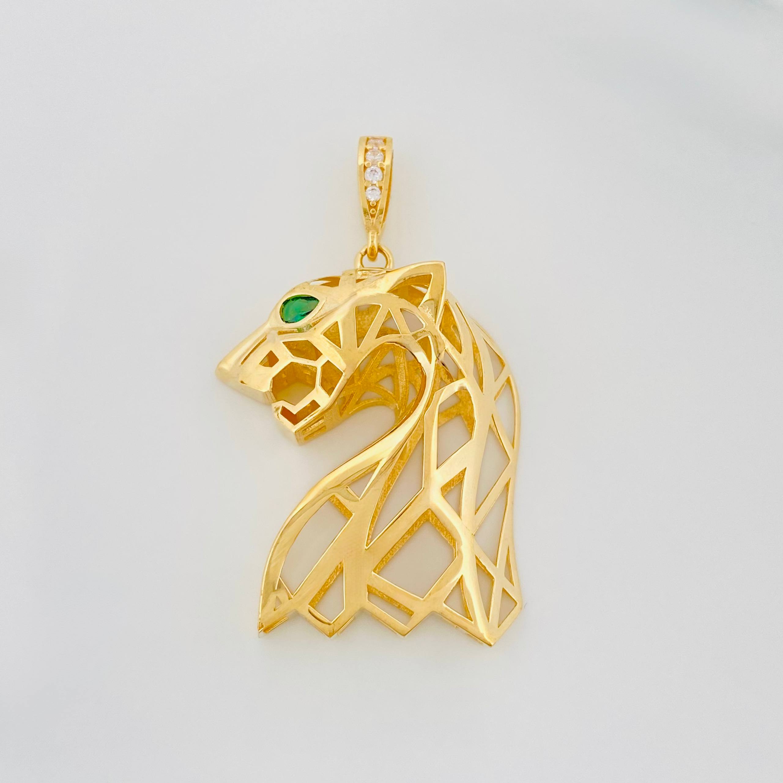 Pendant Panther Filigree 5 g / 1 1/2 in Yellow Gold 18K