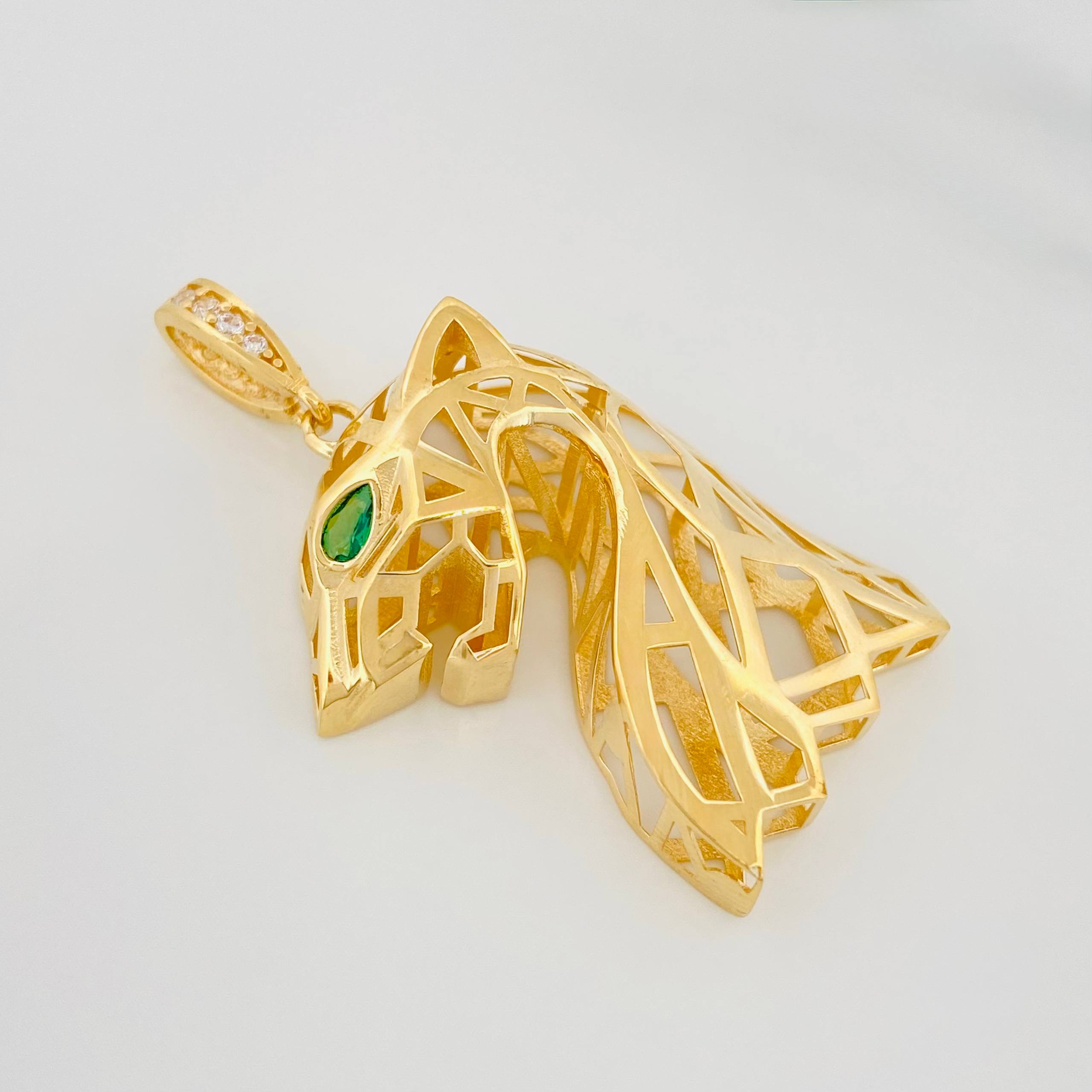 Pendant Panther Filigree 5 g / 1 1/2 in Yellow Gold 18K