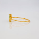 Heart Ring with Emeralds 25 Pts 1 g / T6 18K Yellow Gold