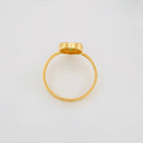 Anillo Corazon Esmeraldas 13 Pts Diamantes 08 Pts 1.85 g / T6 Dos Oros Amarillo Blanco 18K