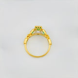 Emerald Figures Ring 69 Pts 2.7 g / T6 Two Yellow White Gold 18K