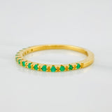 Anillo Churumbela Esmeraldas 15 Pts 1.5 g / T6 Oro Amarillo 18K