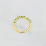 Anillo Churumbela Esmeraldas 15 Pts 1.5 g / T6 Oro Amarillo 18K