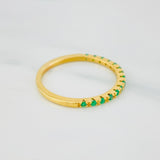 Anillo Churumbela Esmeraldas 15 Pts 1.5 g / T6 Oro Amarillo 18K