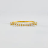 Churumbela Ring with Diamonds 1.05 g / T7 18K Yellow Gold