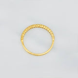 Churumbela Ring with Diamonds 1.05 g / T7 18K Yellow Gold