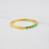 Churumbela Ring Emeralds 1.25 g / T6 1/4 Yellow Gold 18K