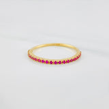 Anillo Churumbela Rubies 1.05 g / T7 Oro Amarillo 18K