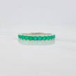 Churumbela Ring with Emeralds 2.25 g / Size 6 3/4 18K White Gold