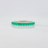 Churumbela Ring with Emeralds 2.25 g / Size 6 3/4 18K White Gold