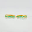 Hoop Earrings Emeralds 1.25 g / 1/2 in 18K Yellow Gold
