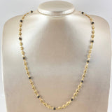Cadena Gc Barril Cauchos Negros 8.9gr / 21 3/4 in / 4.5mm Oro Amarillo 18K