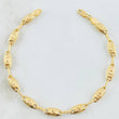 Pulso Rustico Corona Rx  3.7gr / 7 in / 4.8mm Oro Amarillo 18K ©