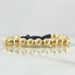 Black Bracelet Beads 4.4gr / 6mm Diamond Cut 20 units 18K Rose Gold (A.C)