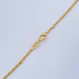 Set Rope Chain and Pendant + Virgin of Guadalupe 1.5gr / 15 3/4 in / 18K Yellow Gold $