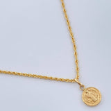 Set Cadena y Dije Lazo + San Benito 1.55gr / 15 3/4 in / Oro Amarillo 18K $