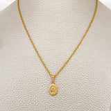 Set Rope Chain and Pendant + Miraculous Virgin 1.6gr / 15 3/4 in / 18K Yellow Gold $