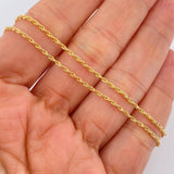 Set Rope Chain and Pendant + Virgin of Carmen 1.3gr / 17 3/4 in / 18K Yellow Gold $
