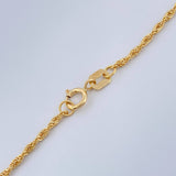 Set Rope Chain and Pendant + Cross 1.25gr / 17 3/4 in / 18K Yellow Gold $