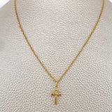 Set Rope Chain and Pendant + Star Cross 1.15gr / 15 3/4 in / 18K Yellow Gold $