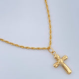 Set Rope Chain and Pendant + Star Cross 1.15gr / 15 3/4 in / 18K Yellow Gold $