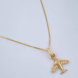Set Cadena y Dije Veneciana + Avion 1.8gr / 15 3/4 in / Oro Amarillo 18K $