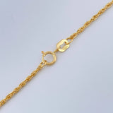 Set Rope Chain and Pendant + Miraculous Virgin 1.05gr / 15 3/4 in / 18K Yellow Gold $