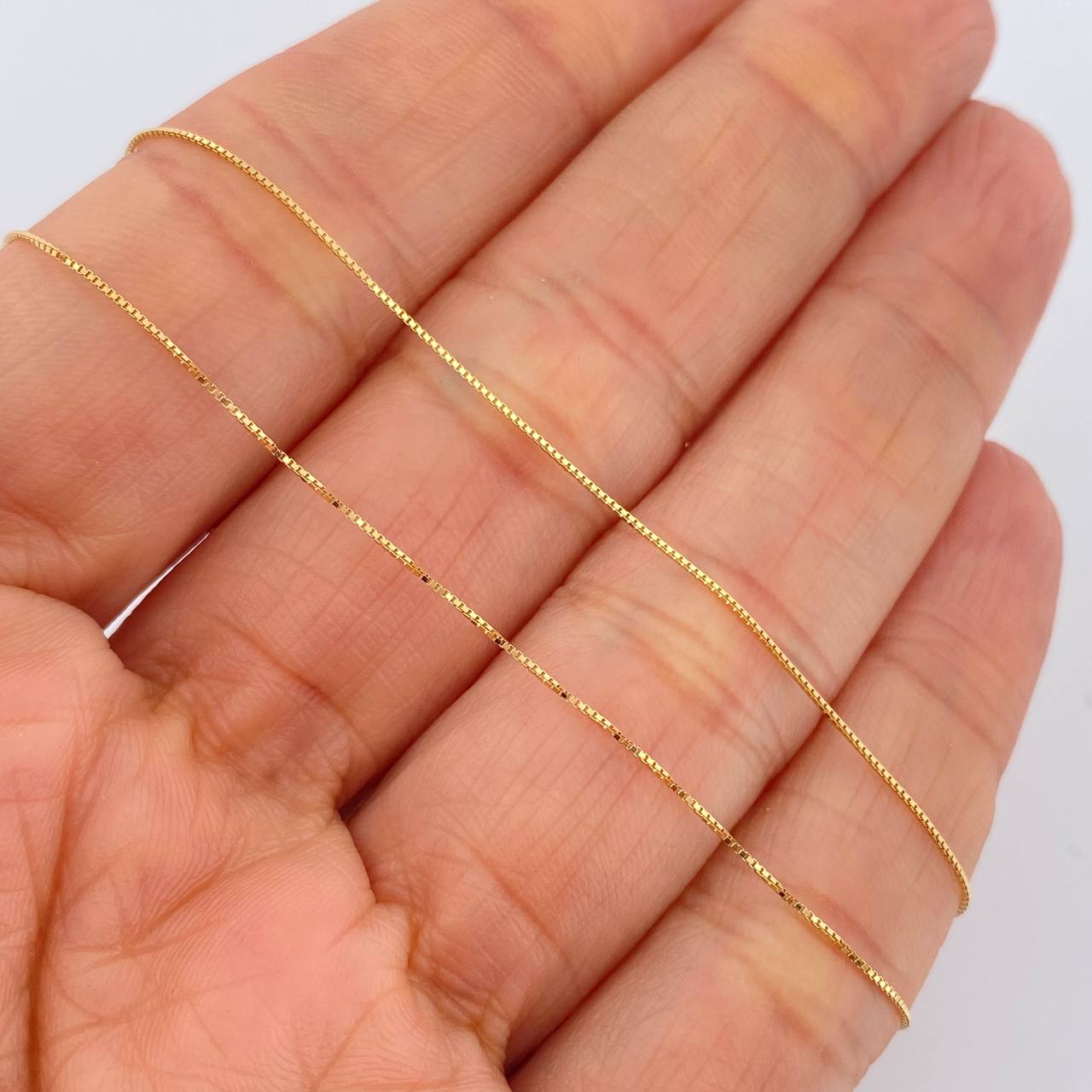 Set Cadena y Dije Veneciana + Avion 1.8gr / 15 3/4 in / Oro Amarillo 18K $
