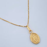 Set Venetian Chain and Pendant + Saint Michael 1.1gr / 15 3/4 in / 18K Yellow Gold $
