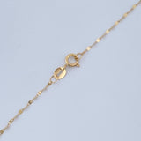 Set Chain and Mirror Flower Pendant + Anchor 0.6gr / 17 3/4 in / Yellow Gold 18K $