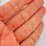 Set Rope Chain and Mirror Flower Pendant + Divine Child 0.65gr / 17 3/4 in / 18K Yellow Gold $