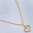 Set Rope Chain and Pendant + Heart Silhouette 1.4gr / 17 1/2 in / 18K Yellow Gold $