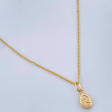 Set Rope Chain and Pendant + Virgin of Carmen 1.3gr / 17 3/4 in / 18K Yellow Gold $