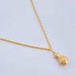 Set Rope Chain and Pendant + Money Bag 1.35gr / 17 3/4 in / 18K Yellow Gold $