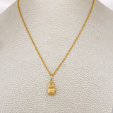Set Rope Chain and Pendant + Money Bag 1.35gr / 17 3/4 in / 18K Yellow Gold $