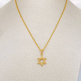 Set Cadena y Dije Lazo + Estrella De David 1.45gr / 17 3/4 in / Oro Amarillo 18K $