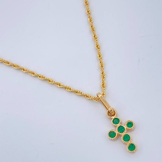 Set Cadena y Dije Lazo + Cruz 1.55gr / 18 in / Oro Amarillo 18K $
