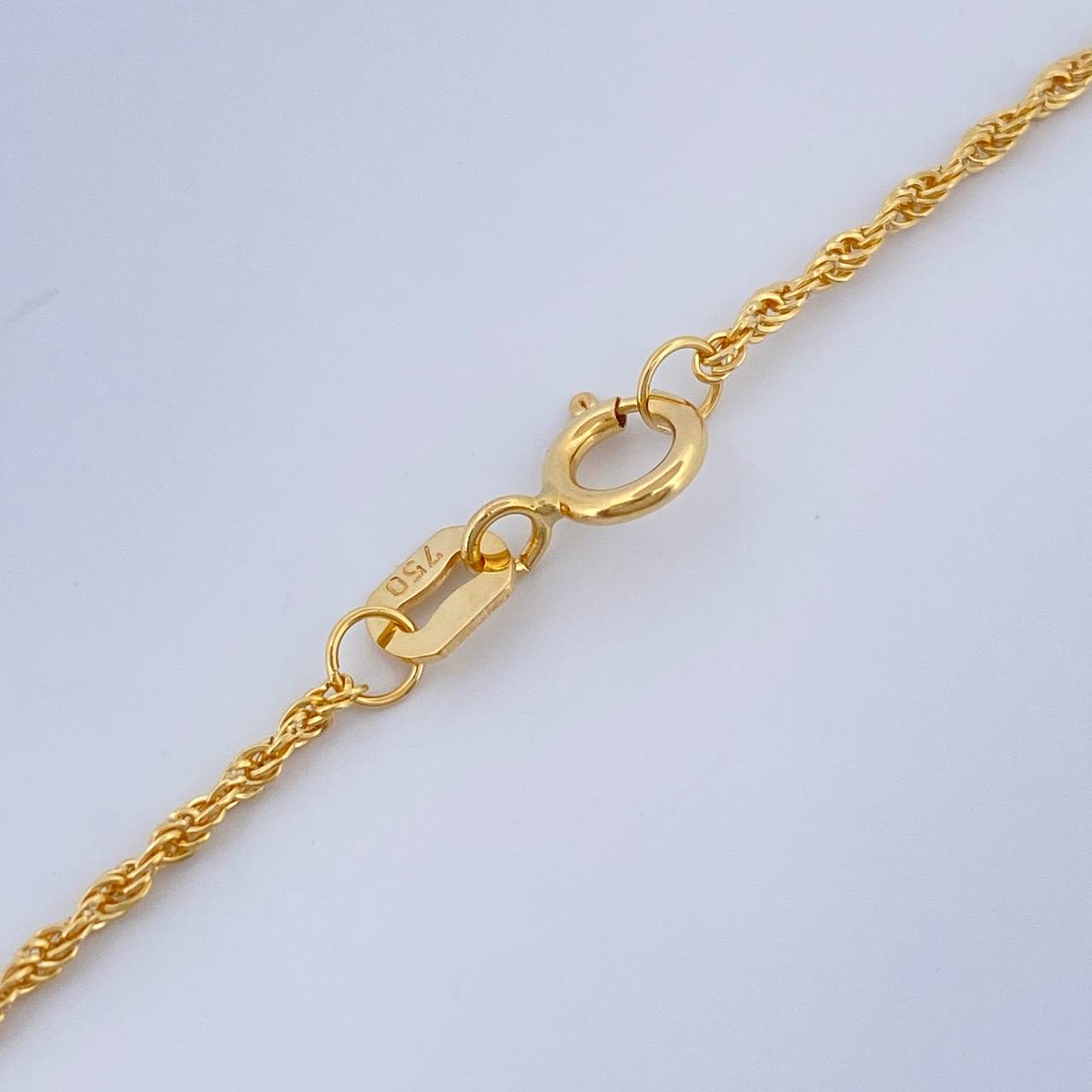 Set Rope Chain and Pendant + One Dollar 1.5gr / 17 1/2 in / 18K Yellow Gold $