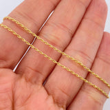 Set Rope Chain and Pendant + One Dollar 1.5gr / 17 1/2 in / 18K Yellow Gold $