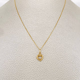 Set Venetian Chain and Pendant + Heart Silhouette 1.4gr / 18 in / 18K Yellow Gold $